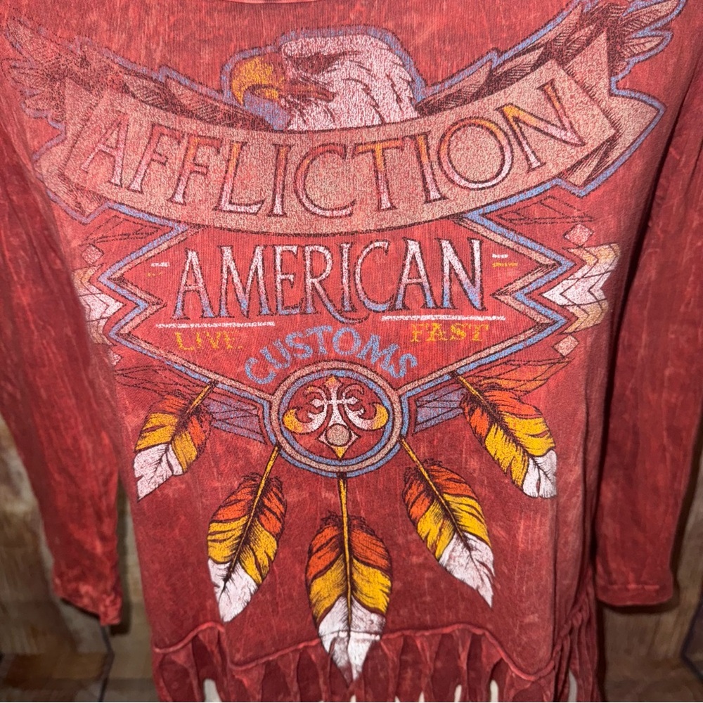 Women’s Affliction Fringe top size Small - Picture 3 of 10
